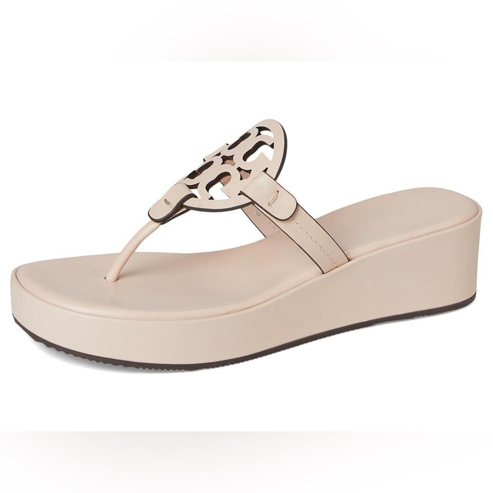 Tory Burch Cream Platform Sandals